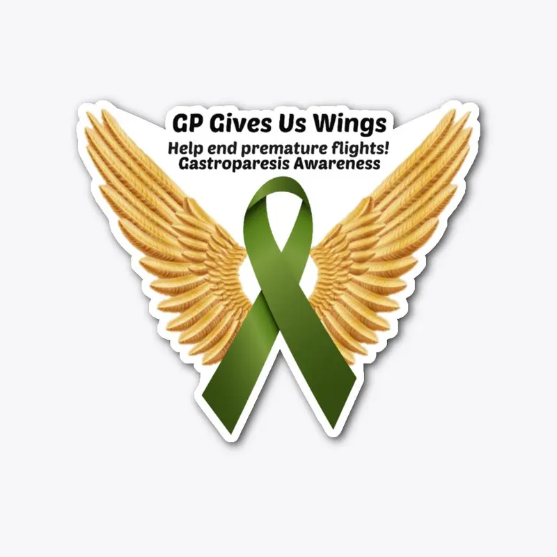 Winged GP Diecut Sticker